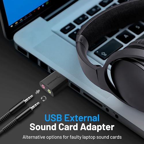 SABRENT 1.5" x 0.4" x 0.9" AU-MMSA 48 KHz 2 1 External-Sound-Card