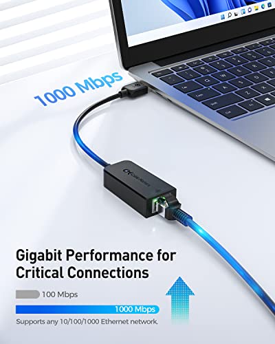 Cable Matters 1 Pack FBA_202013-BLACK USB 3.0 to Gigabit Ethernet Adapter EIA 802.3 1 Gbps Network Adapter