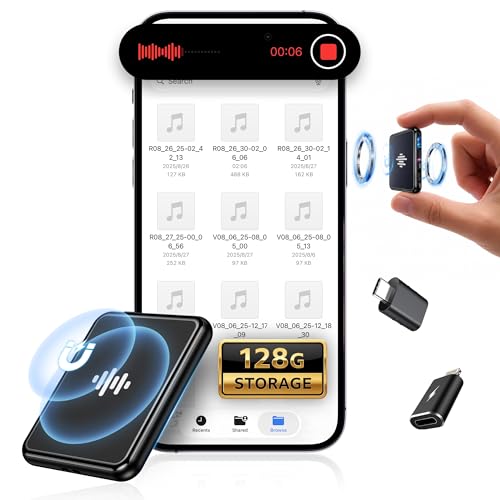 Sbwwas Voice Recorder LX189 128GB USB 3.0 Audio Recorder 2.6 inch 100 hours