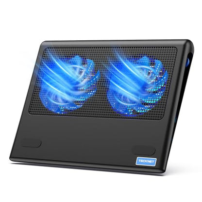 TECKNET 14-15.6" FBA_49498 Cooling Pad Air 2 Fans 2 Speed Adjustable Laptop Cooling Stand