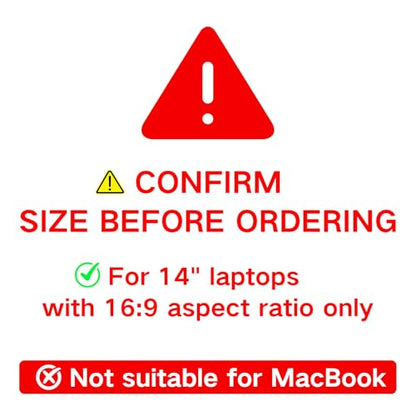 LUSA DESIGN 14 Inch LD-14inch 16:9 PY-HC CP-425 Privacy Filter 16:9 Anti-Glare Matte Screen Protector