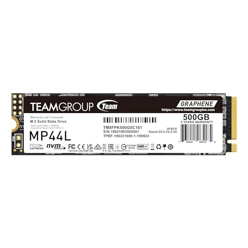 TEAMGROUP 500GB TM8FPK500G0C101 NVMe PCIe Gen 4x4 M.2 2280 SSD