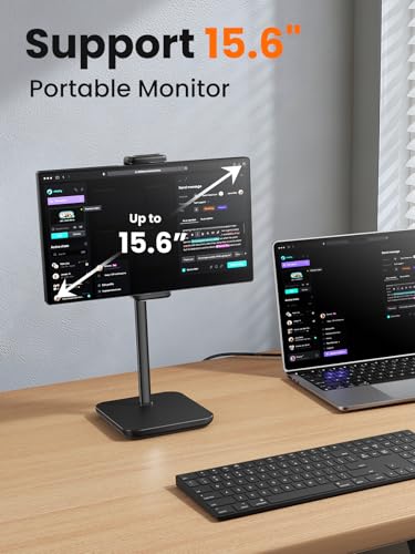 Tounee 1.6kg TS2 Adjustable Tablet Stand, Compatible with Devices up to 15.6", Ergonomic Design, Tabletop Mount