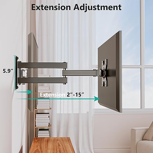 WALI 13-32 inch WL-1330LM Wall Mount Articulating TV Bracket Metal Black