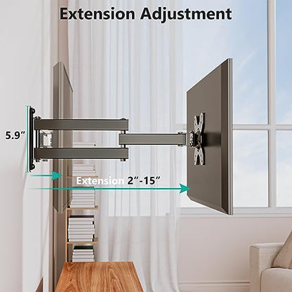 WALI 13-32 inch WL-1330LM Wall Mount Articulating TV Bracket Metal Black