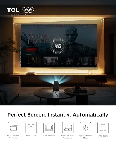 TCL C1 1080P Projector Portable LED Tabletop Mount 230 ANSI Lumens