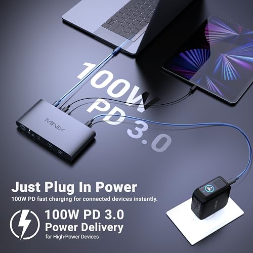 MINIX K1 USB-C KVM Switch 2 Computers 120 Volts 5 Amps Normally Closed Metal Packed