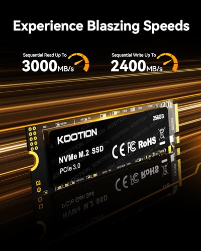 KOOTION 256GB M.2 NVMe PCIe 3.0 Internal Solid State Drive Model 92f69a6d-b16f-407e-83f8-3b946fa61257