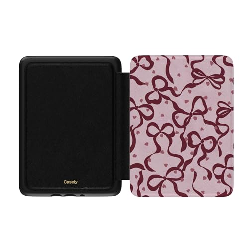 Casely 7-inch Kindle Case | Coquette Crush | Non-Slip Grip | Auto Sleep/Wake Function | Vegan Leather