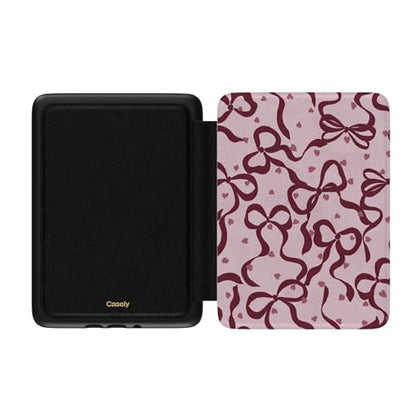 Casely 7-inch Kindle Case | Coquette Crush | Non-Slip Grip | Auto Sleep/Wake Function | Vegan Leather