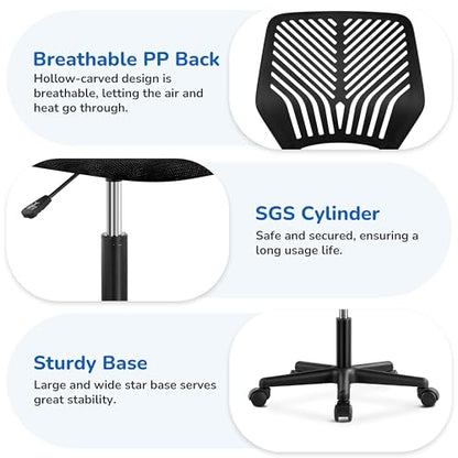 Yaheetech 20x22x36.5 Office Chair YT-0010368102 Adjustable Ergonomic Rolling