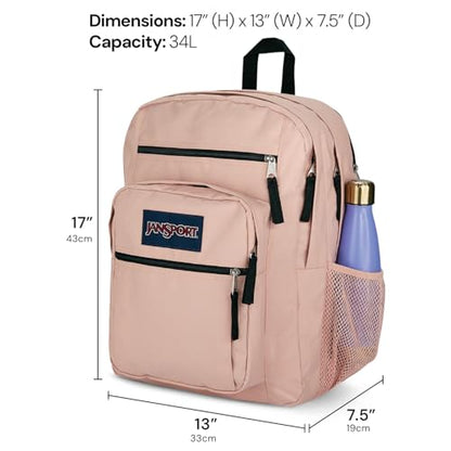 JanSport Big Student Backpack JS0A47JK008 Black Polyester Laptop Backpack with 2 Compartments