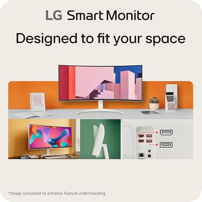 LG 34SR60QC-W 34-Inch QHD Ultra Wide 1440p Monitor 100Hz VA Panel