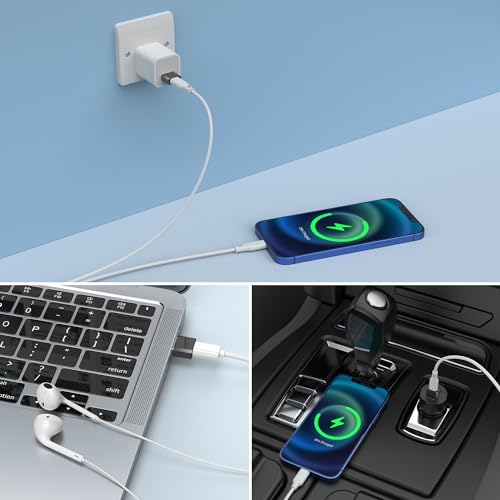 QianLink USB C to USB Male Adapter 4 Pack, Aluminum Alloy, 25 Watts, Type A Connector
