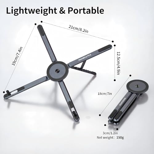 makecatch 7.13x2.28x0.78 inches MC-Stand-01 Adjustable Magnetic Laptop Stand