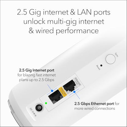 NETGEAR RBE363 Dual-Band Wi-Fi 7 Mesh System 5 Gbps 6000 sq.ft. Coverage