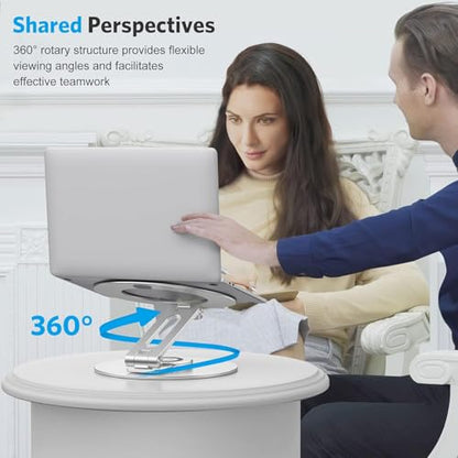 OMOTON 13 Inch LA04 Adjustable Laptop Stand Aluminum Portable Tabletop Mount