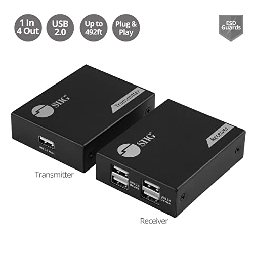 SIIG 4-Port USB 2.0 Extender JU-EX0411-S1