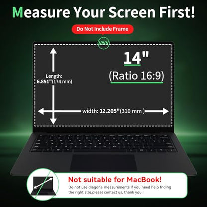 Mao Yeye 14 Inch 16:9 Laptop Anti-Glare Blue Light Screen Protector