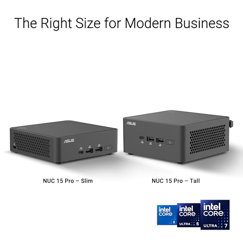 ASUS NUC 15 Pro Slim Mini PC RNUC15CRKC5063CU 3840x2160 16:9 LED