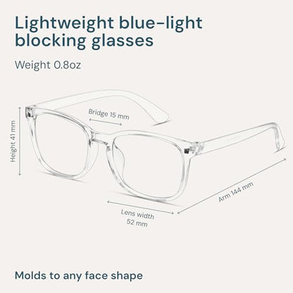 Gaoye Medium 012X Full Rim Blue Light Filtering Glasses, Anti-UV, Polycarbonate Lenses, TR90 Frame
