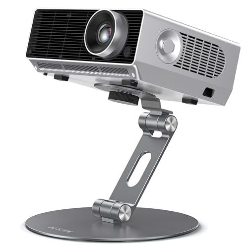 BESIGN PS01 Tripod Projector Stand 1/4 inch Mounting Screw Gray Metal