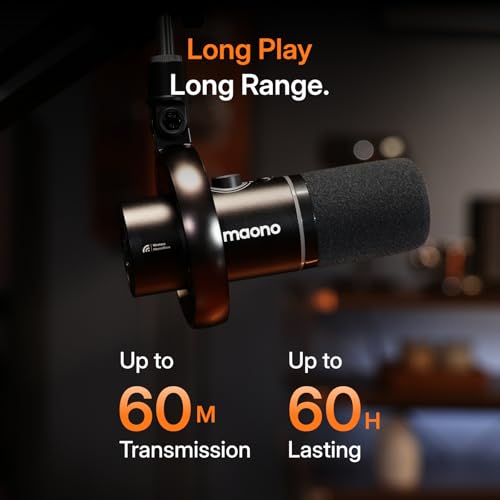 MAONO PD200WT Dynamic Microphone USB, Wireless & XLR Connectivity with Noise Reduction and Volume Control