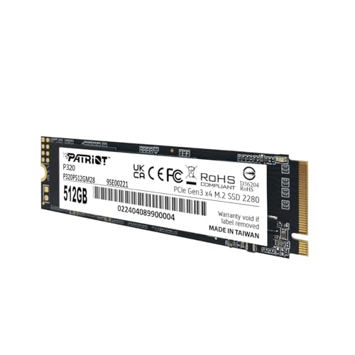 Patriot Memory 512GB P320P512GM28 NVMe SSD - M.2 2280 - Solid State Drive