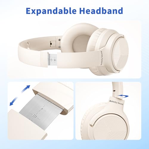 Botesty Sound LRIS Wired Over-Ear Headphones with Built-In Microphone and 3.5mm Jack