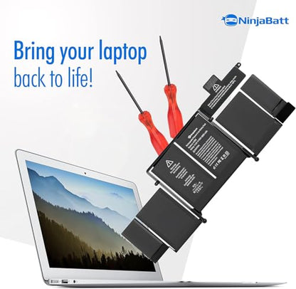 NinjaBatt A1493 Lithium Polymer Battery Pack for Apple MacBook Pro Retina 13" A1502 A1582 6600 mAh 11.42V
