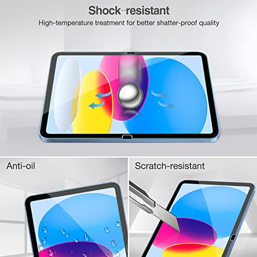 ProCase 2 Count Tempered Glass Screen Protector for iPad A16 11 Inch/10th Generation