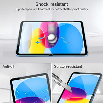 ProCase 2 Count Tempered Glass Screen Protector for iPad A16 11 Inch/10th Generation