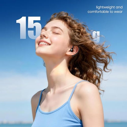 DECHOYECHO A8 Bluetooth Headset V5.3 Wireless Single Ear Earpiece with Noise Cancellation