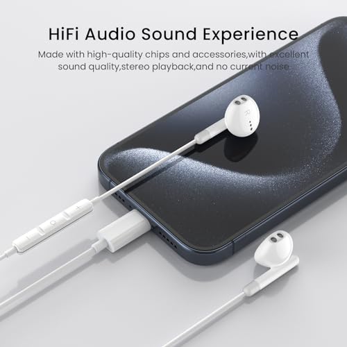 BENEWY ME540 USB C Headphones Wired Earbuds with Microphone 14.2mm Drivers