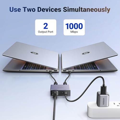 UGREEN 45311 Ethernet Splitter 2 Ports 1000 Mbps RJ45