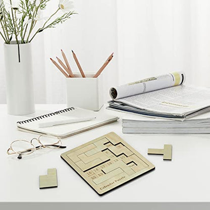 XHDAI 9.8 x 7.8 inch Wooden Calendar Puzzle Model# B09N8L8Z66