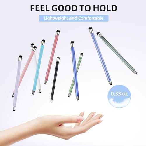 Maylofi 580 Stylus Pen for Touchscreen - 10 Count - Universal Capacitive Touch Screen Compatibility - Colorful Aluminum