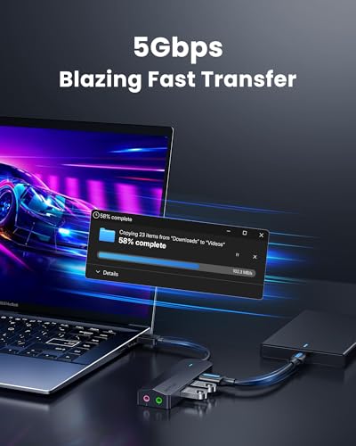 VENTION USB 3.0 Hub 3 Ports USB Audio Adapter