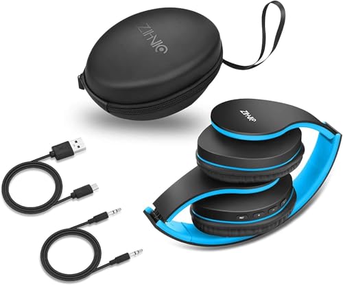 ZIHNIC Over-Ear WH-816 Bluetooth Headphones, 32 Ohm Impedance, Wireless/Foldable, Leather Enclosure