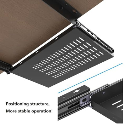 JINGCHENGMEI 21 inch JCM-UNDSK-SHELF Metal Under Desk Laptop Mount