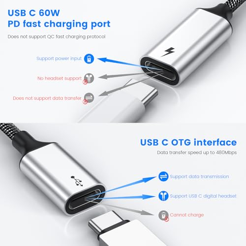 MOGOOD USB Type C 2-in-1 Splitter Cable RIV001
