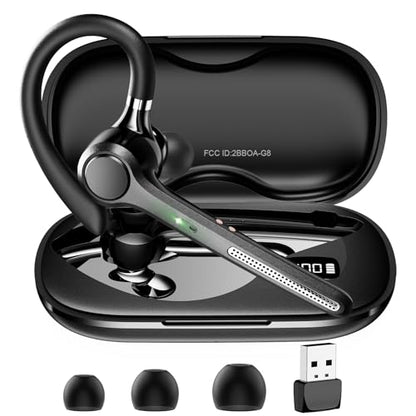 Ngsod G8 Bluetooth Headset 500mAh Charging Case with 50H Talk Time Wireless Headset