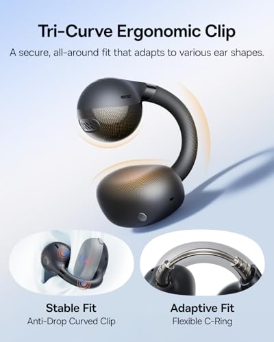 Baseus Bass BC1 Open Ear Clip On Earbuds with USB-C Charging, Lightweight, Waterproof