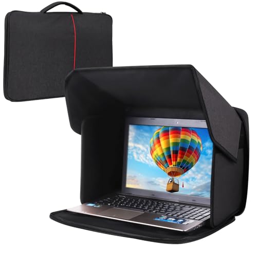 TUSIASC Laptop Sun Shade 12-14 inch Portable Protective Outdoor Shield