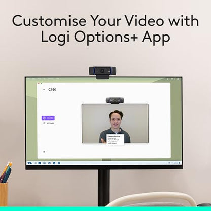 Logitech C920x 1080P Webcam 30fps USB Compatible with Multiple Operating Systems
