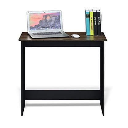 FURINNO Compact Rectangular Computer Desk 31.3 x 15.4 x 29.8 inches Columbia Walnut
