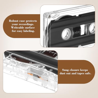 Alasum 30 Min Cassette Tape 1 GB Storage Transparent Audio Media