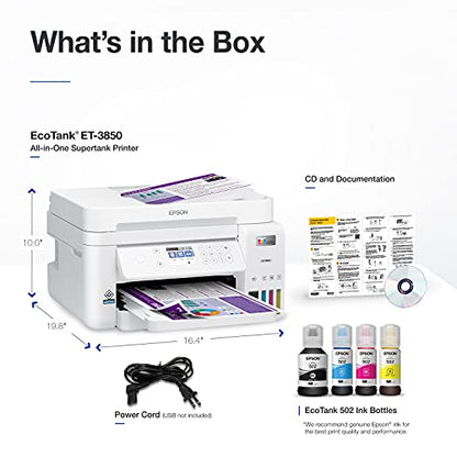 Epson EcoTank ET-3850 4800 x 1200 Inkjet Ink Tank Printer