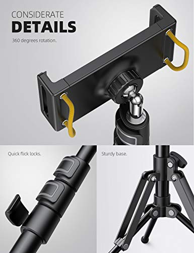 Lamicall 64.9" FT02 Adjustable Tripod Tablet Stand - Height Adjustable, Compatible with 4.7-13" Devices