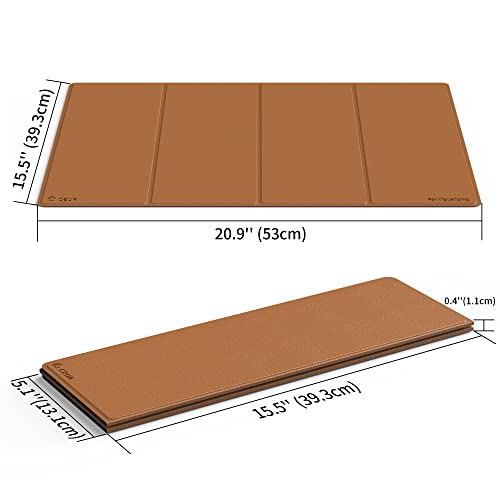 CZUR 15.5" x 5.1" Fancy Pad - Black and Brown Dual-Side Visualizing Pad for Document Cameras